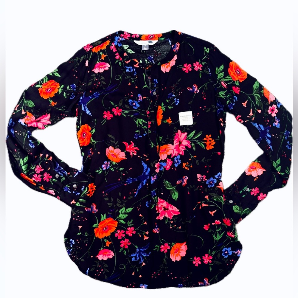 OLD NAVY | Floral-Print Popover Tunic | 
Women Size: (MED)* NWT *